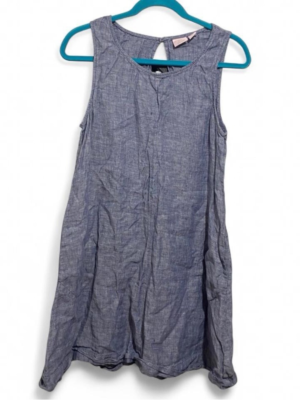 St. Tropez Light Denim Blue Linen Blend Top
